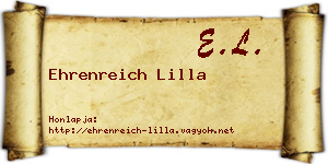 Ehrenreich Lilla névjegykártya